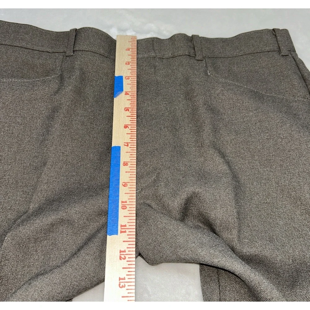Vintage 80s Levis Menswear Action Slacks Pleated Mens 36x27 Brown‎ Sta-prest